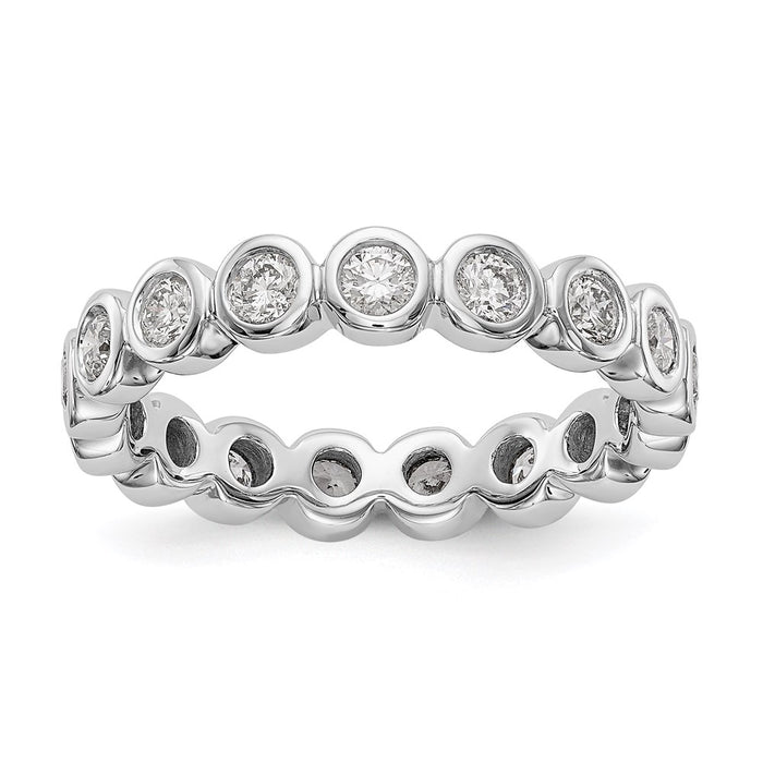 Buy Exclusive 14K White Gold Polished 1 Carat Diamond Eternity Band - Size 7-1