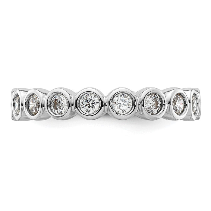 Buy Exclusive 14K White Gold 1 Carat Diamond Eternity Band - Size 8, Stylish!-3