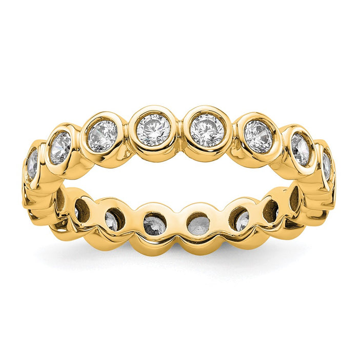 Designer 14K Gold 1 Carat Diamond Eternity Band - Size 8.5, Stylish Value-1