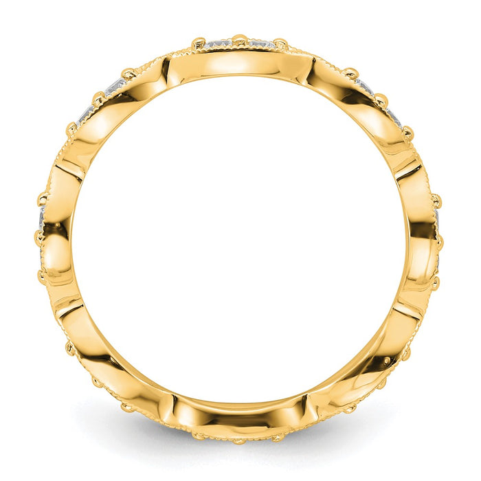 Buy Stylish 14K Vintage Diamond Pave Eternity Band - 1/2 Carat, Size 8.5-2