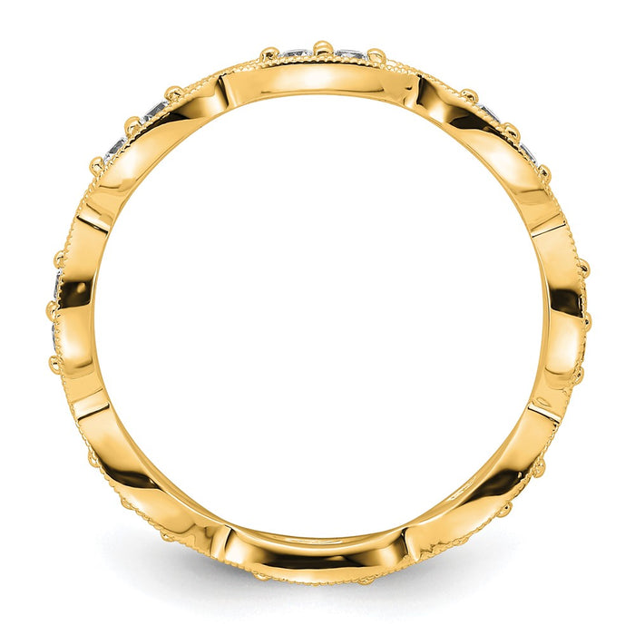 Buy Stylish 14K Gold Vintage 1/2 Carat Diamond Pave Eternity Band, Size 9-2