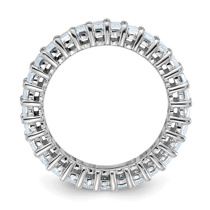Buy Stylish 14K White Gold Emerald-Cut Moissanite Eternity Band - Luxury Value-2