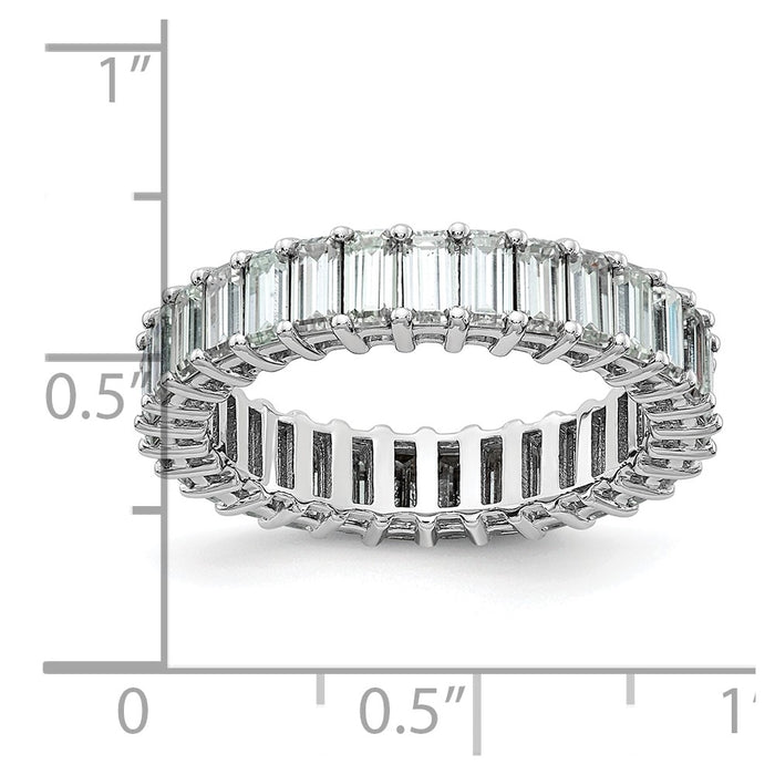 Buy 14K Emerald-Cut Moissanite Eternity Band | Stylish & Affordable Luxury-4