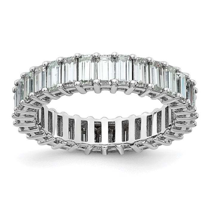 Exclusive 14K Emerald-Cut Moissanite Eternity Band | Affordable Luxury Jewelry-1