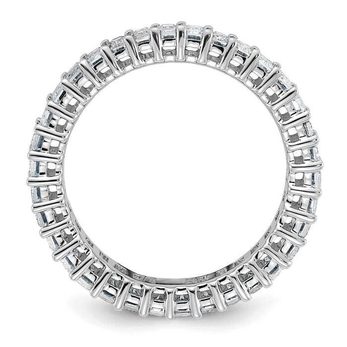 Shop Stylish 14K Emerald-Cut Moissanite Eternity Band | D E F Colorless, Affordable-2