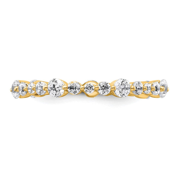 Shop Stylish 14K Gold 1 Carat VS Diamond Eternity Band - Size 8 (D, E, F)-3