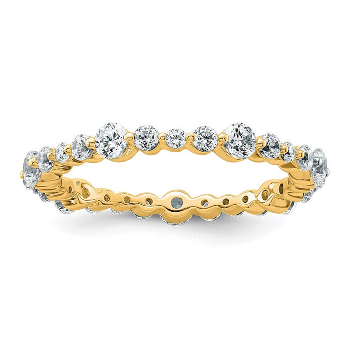 High-Quality 14K Gold 1-Carat VS Diamond Eternity Band - Size 7.5, Affordable Price-1