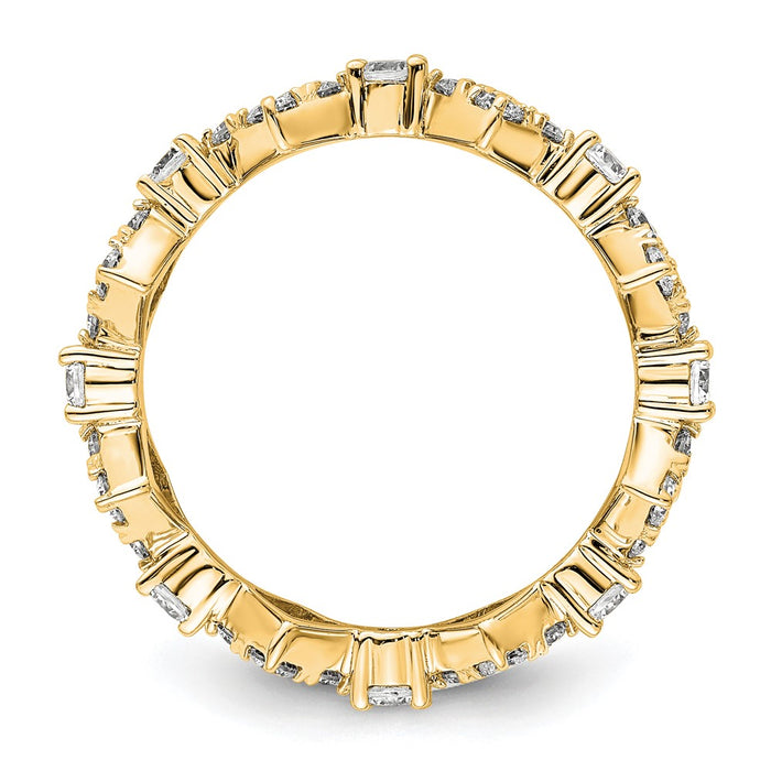 Exclusive 14K Gold Eternity Band - 1.25 Carat VS D-E-F, Stylish Size 7.5-2