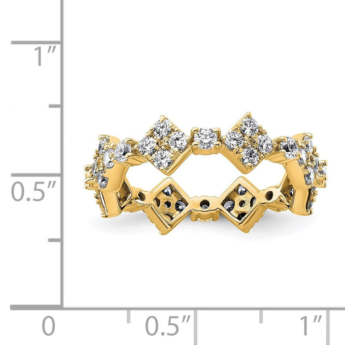 Buy Exclusive 14K Gold Eternity Band - 1 Carat VS D E F, Size 6.5, Stylish Value-4