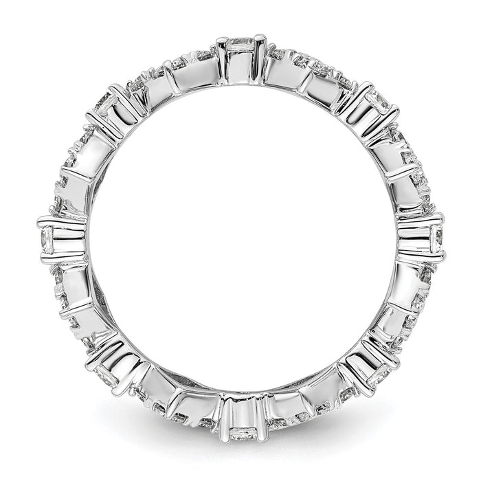 Exclusive 1 Carat VS Diamond Eternity Band in 14K White Gold - Size 4-2