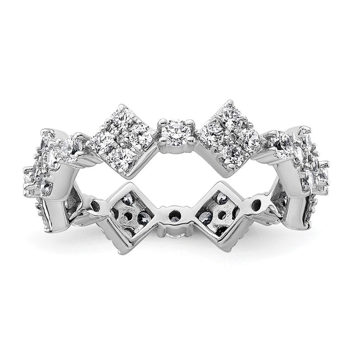 Shop Exclusive 14K White Gold 1 Carat Eternity Band, Size 6.5 - Stylish Value!-1