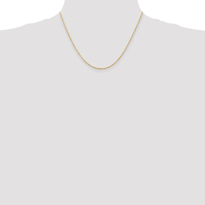 Exclusive 14K Gold 18-Inch 1.5mm Ultra Diamond-Cut Rope Chain - Stylish Value!-4