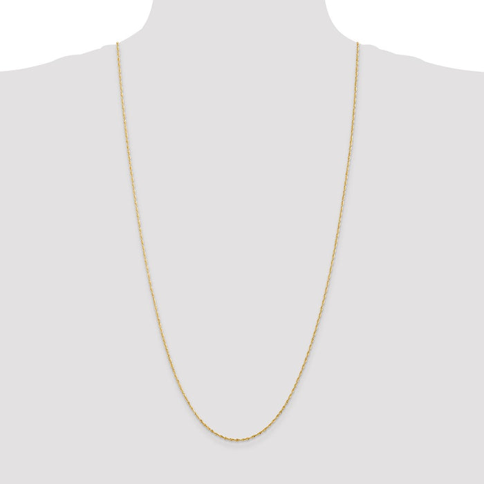 High-Quality 14K Gold 30-Inch 1.5mm Diamond-Cut Rope Chain - Stylish Value!-4