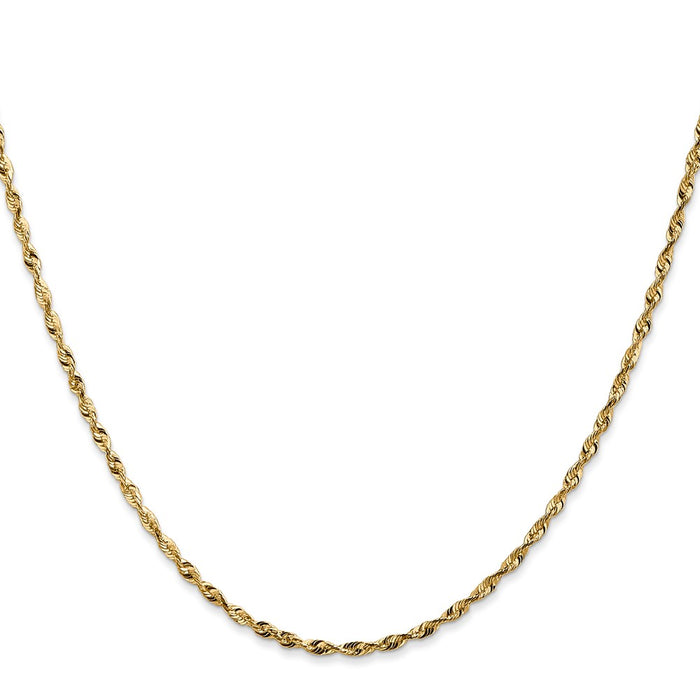 Shop 14K Gold 24-Inch 1.8mm Ultra Diamond-Cut Rope Chain - Stylish Luxury-2