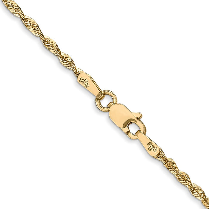 Shop 14K Gold 24-Inch 1.8mm Ultra Diamond-Cut Rope Chain - Stylish Luxury-3