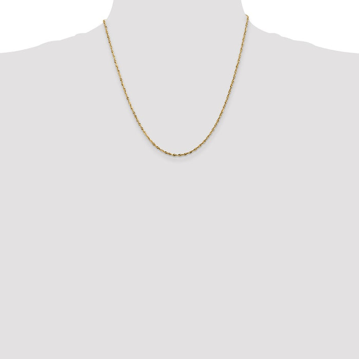 Shop 14K Gold 20-Inch Diamond-Cut Rope Chain, 1.8mm - Stylish & Affordable-4