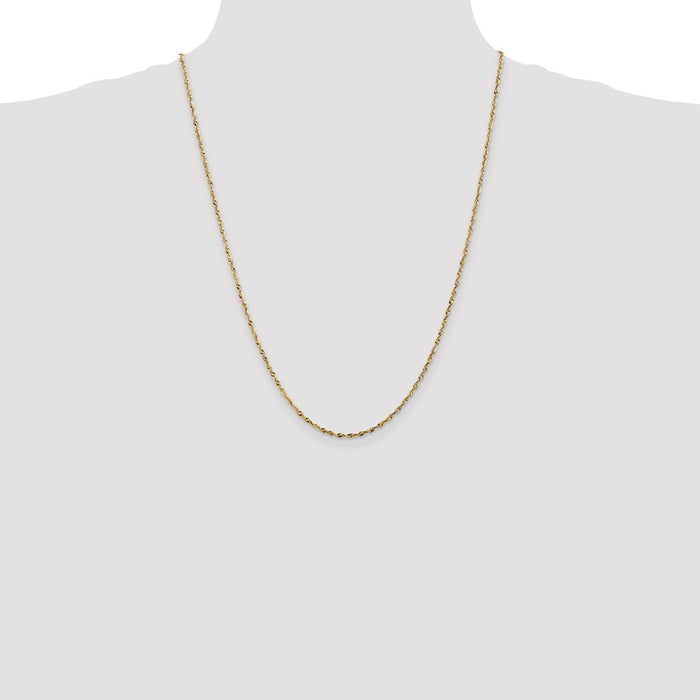 Shop 14K Gold 24-Inch 1.8mm Ultra Diamond-Cut Rope Chain - Stylish Luxury-4