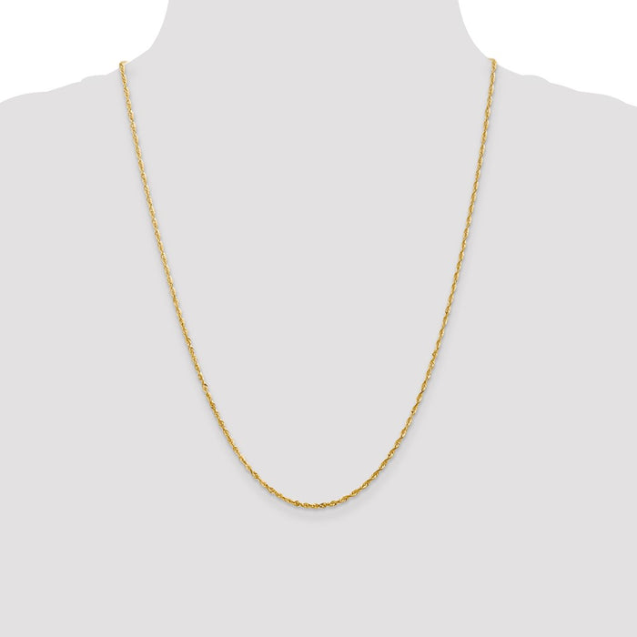 Buy Stylish 14K Gold 24-Inch Diamond-Cut Rope Chain - Affordable Luxury!-4