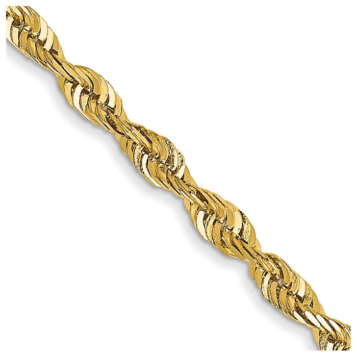 High-Quality 14K Gold 18-Inch 2.25mm Ultra Diamond-Cut Rope Chain - Stylish Value-1