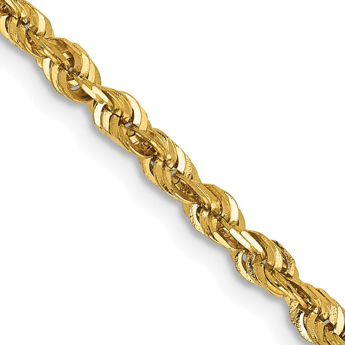 Buy 14K Gold 20-Inch Ultra Diamond-Cut Rope Chain - Stylish 2.75mm Design-1