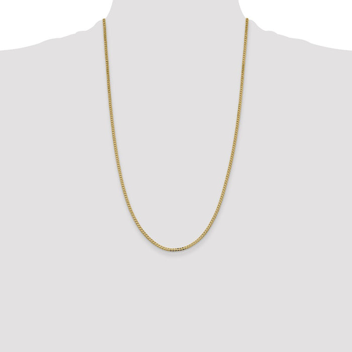 Order 14K Gold 26-Inch 2.3mm Stylish Flat Beveled Curb Chain - Luxury Jewelry-4