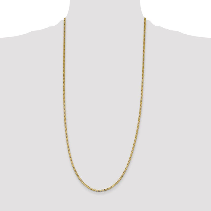 Exclusive 30-Inch 14K Gold 2.3mm Beveled Curb Chain - Stylish Value!-4