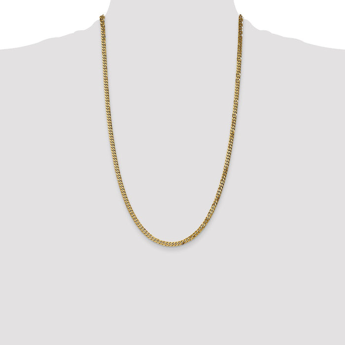 Buy Exclusive 14K Gold 26-Inch 3.9mm Beveled Curb Chain - Stylish Luxury!-4