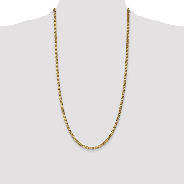 Buy Stylish 14K Gold 28-Inch 3.9mm Beveled Curb Chain - Luxury Accessory-4