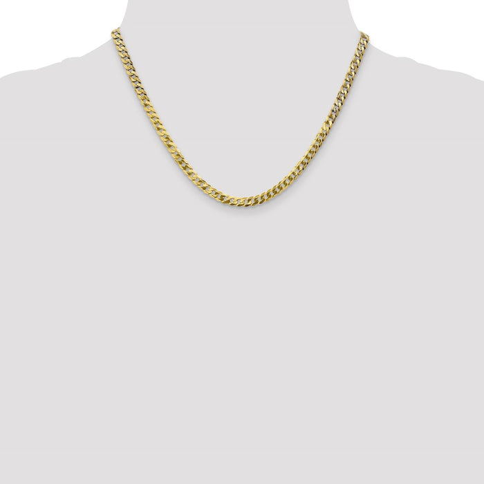 Shop Stylish 14K Gold 18-Inch Flat Beveled Curb Chain - 4.75mm, Lobster Clasp-4