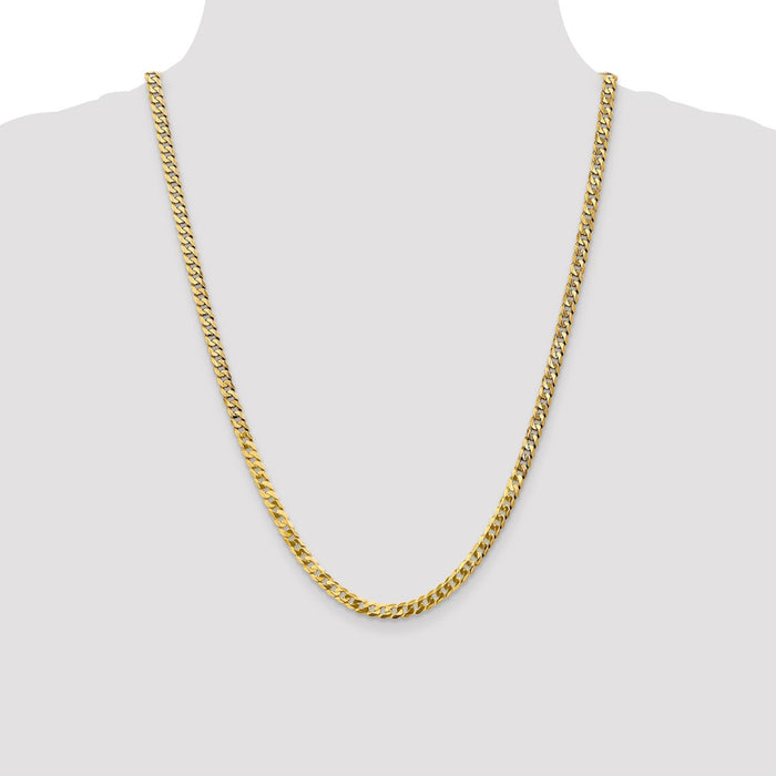 Order Stylish 14K Gold 24-Inch 4.75mm Flat Beveled Curb Chain - Luxury Price-4