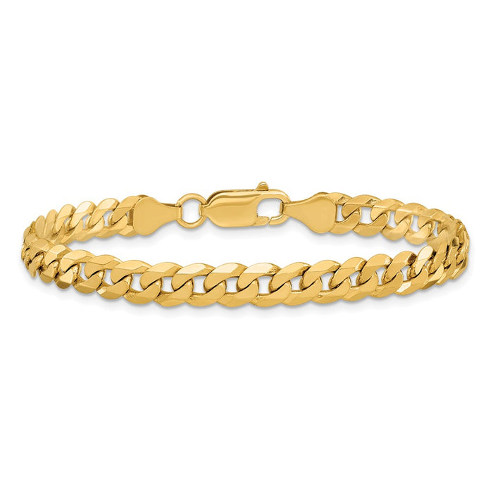Shop Exclusive 14K Gold 8-Inch Curb Bracelet - Stylish 6.25mm Links, Great Value!-3