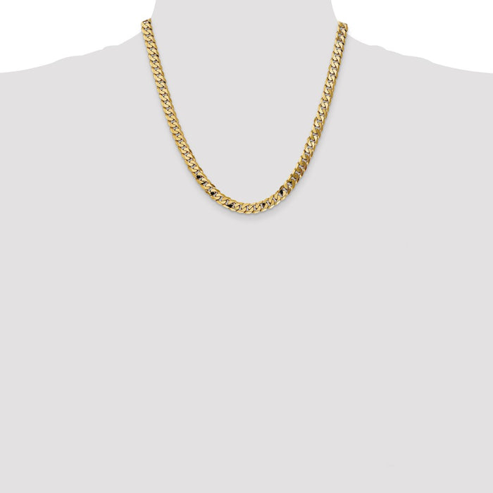 High-Quality 14K Gold 20-Inch 7.25mm Curb Chain - Stylish & Durable Design-4