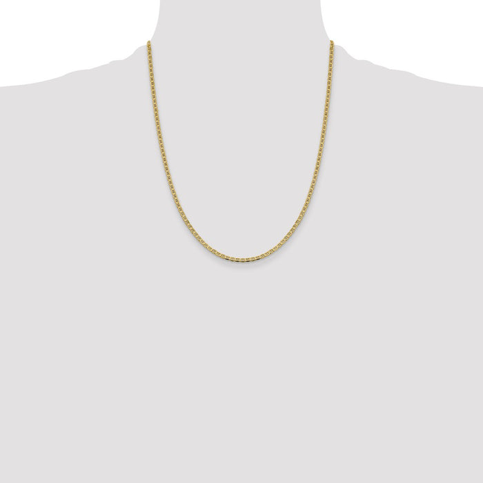 Buy Stylish 14K Gold 22-Inch Concave Anchor Chain - 2.4mm, Luxury Design-4