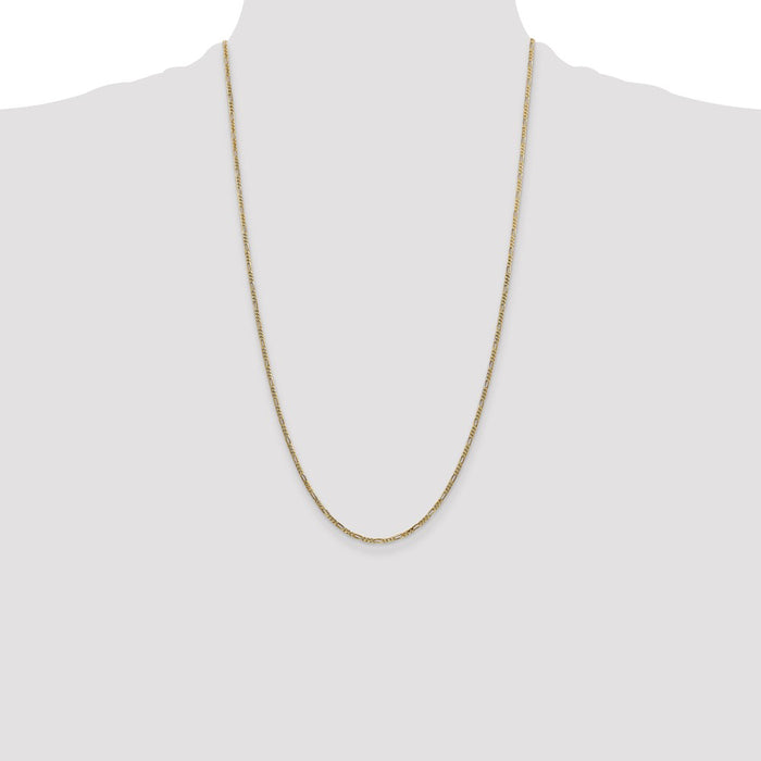 Exclusive 14K Gold 1.8mm Flat Figaro Chain Necklace - Affordable Luxury Jewelry-4