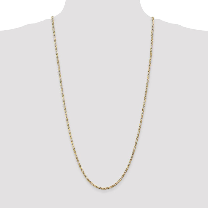Shop Stylish 14K Gold Flat Figaro Chain - 30-Inch, 2.75mm, Luxury Design-4