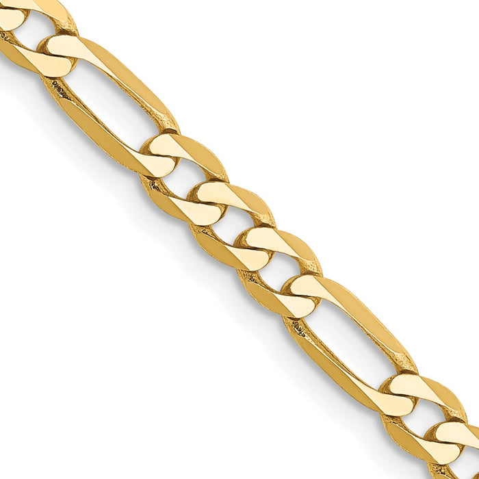 Shop 14K Gold Flat Figaro Chain, 20-Inch, 4mm - Stylish & Affordable Jewelry-1