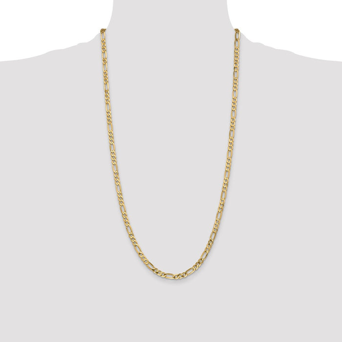 Shop Exclusive 14K Gold 28-Inch Flat Figaro Chain - Stylish 4.75mm Design-4