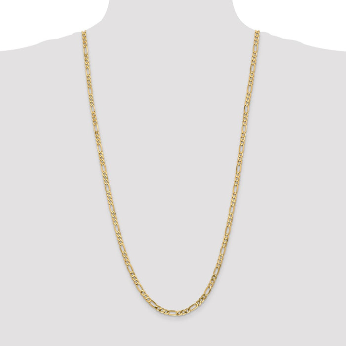 Buy Stylish 14K Gold 30-Inch Flat Figaro Chain - 4.75mm, Lobster Clasp-4