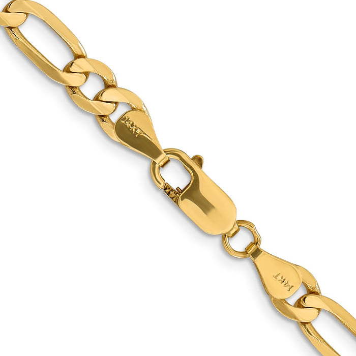 Buy Luxury 14K Gold Flat Figaro Chain - 18" Long, 6.25mm Stylish Design-3