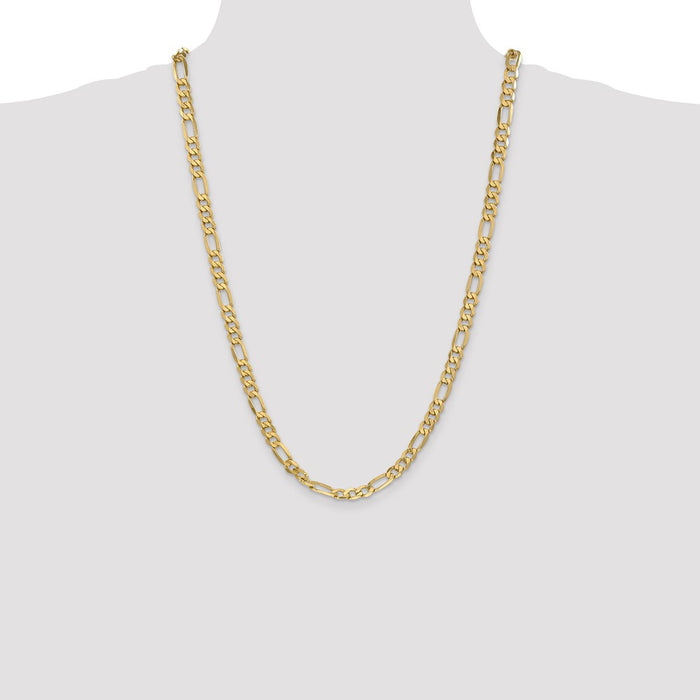 Buy Exclusive 14K Gold Flat Figaro Chain - 26-Inch, 6.25mm, Stylish Design-4