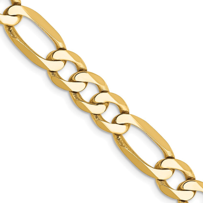Buy 14K Gold 18-Inch 7mm Flat Figaro Chain - Stylish & Affordable Luxury Piece-1