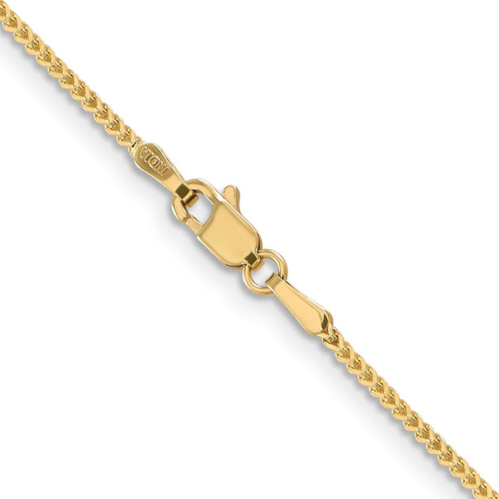 Buy Stylish 14K Gold 16-Inch Franco Chain - 1mm, Lobster Clasp, Affordable Price-3