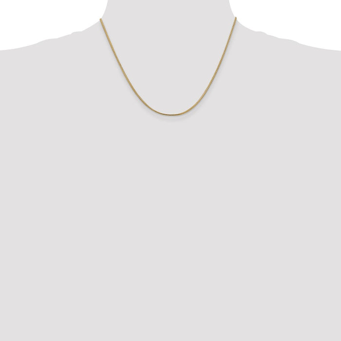 Shop Stylish 14K Gold 18-Inch 1mm Franco Chain with Lobster Clasp - Luxury Value!-4