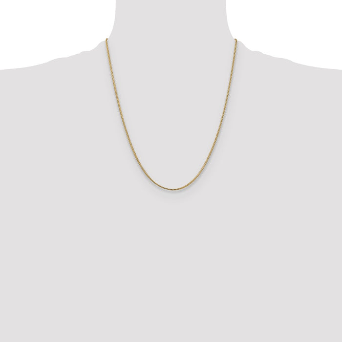 Buy Stylish 14K Gold Franco Chain - 22-Inch, 1mm, Luxury Feel-4
