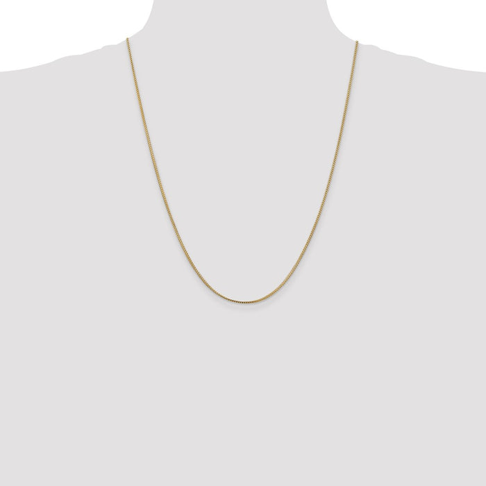 Buy Stylish 14K Gold Franco Chain - 24-Inch, 1mm, Lobster Clasp - Luxury Value-4