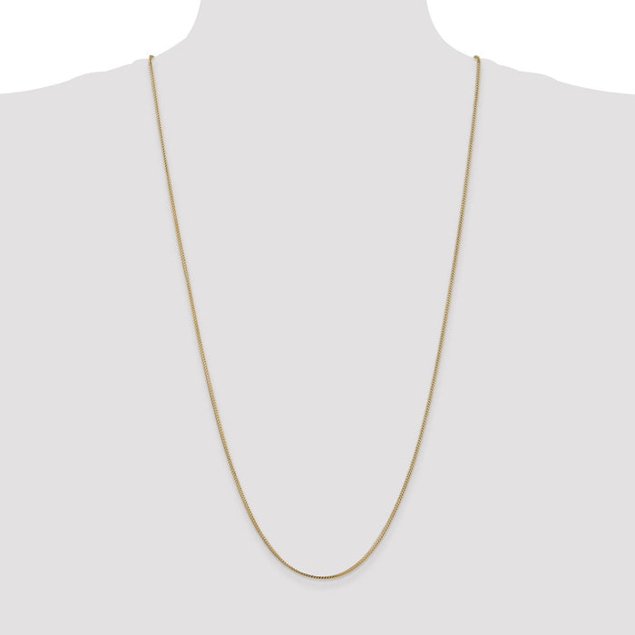 Shop Exclusive 14K Gold 30-Inch 1mm Franco Chain - Stylish Lobster Clasp Value-4
