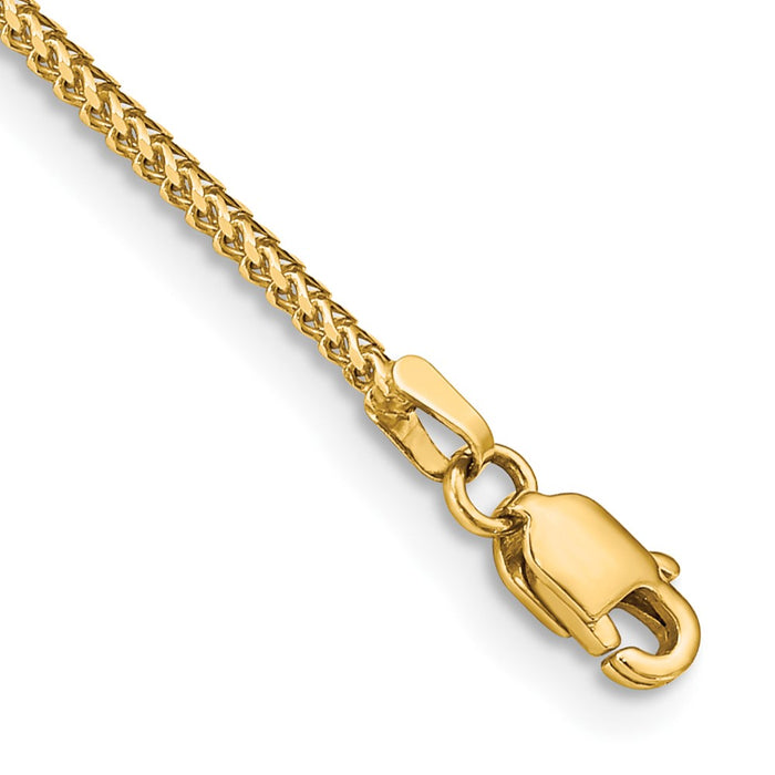 Exclusive 14K Gold 7-Inch Franco Chain Bracelet - Stylish 1mm Design, Affordable Price!-1