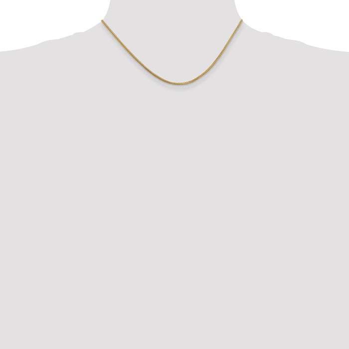 Shop Stylish 14K Gold Franco Chain 16-Inch 1.3mm - Luxury Lobster Clasp-4