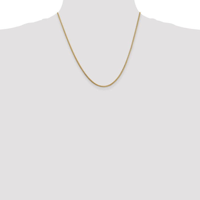 Shop 14K Gold 20-Inch Franco Chain, 1.3mm - Stylish & Affordable Luxury!-4