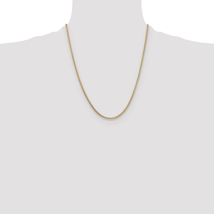 Buy Stylish 14K Gold Franco Chain 22-Inch 1.3mm - Luxury Design-4